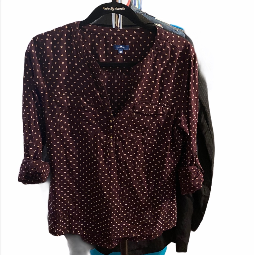 Tom Tailor burgundy tunic top